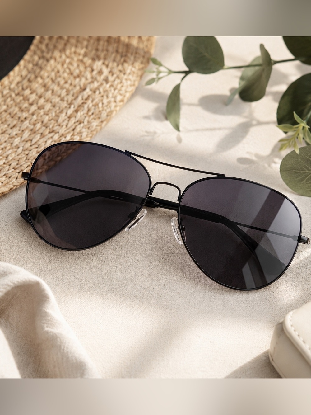 Women’s Black Aviator Sunglasses - Classic Polarized Shades